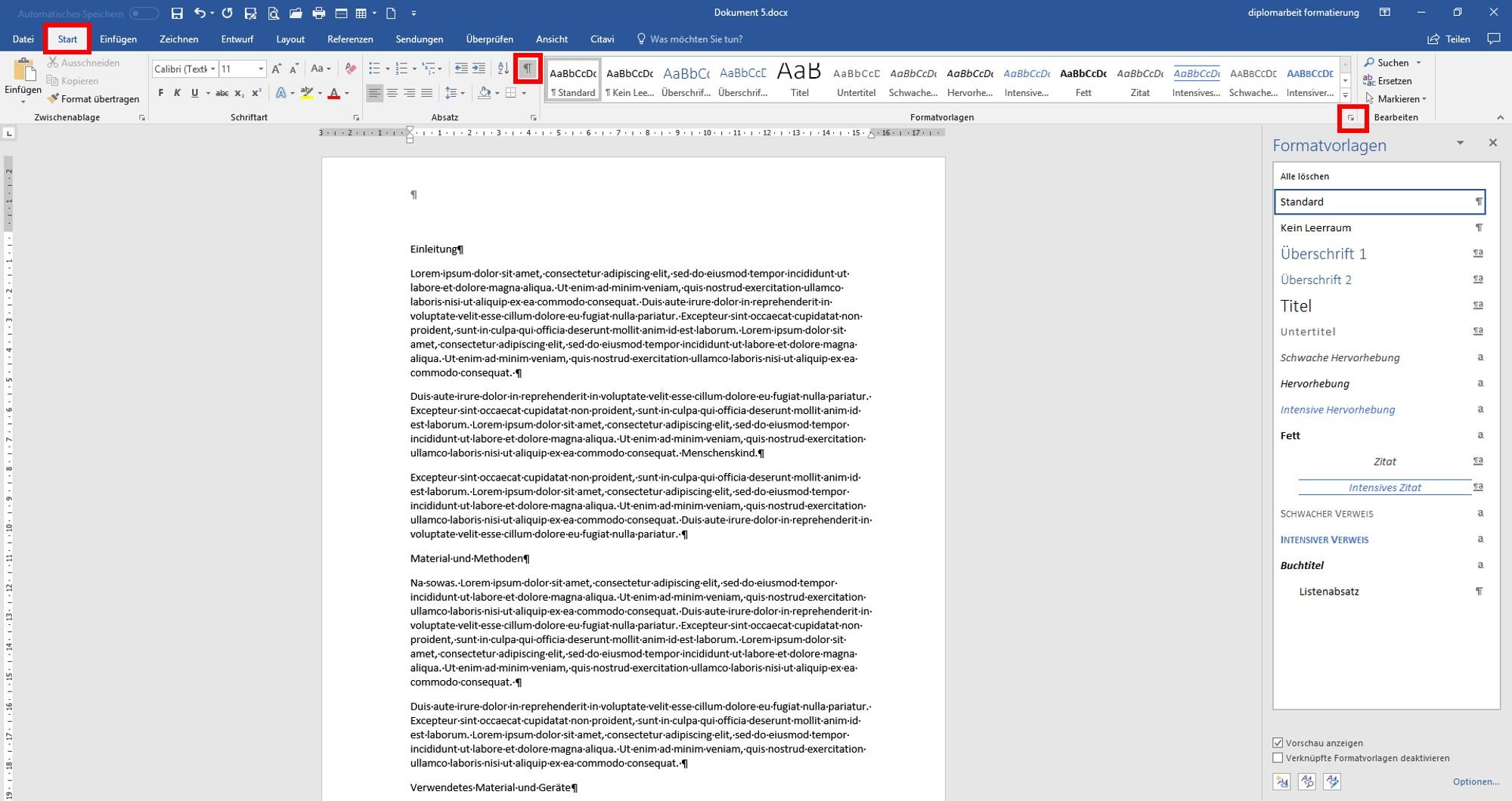 neuformat2 Eigene Formatvorlage erstellen