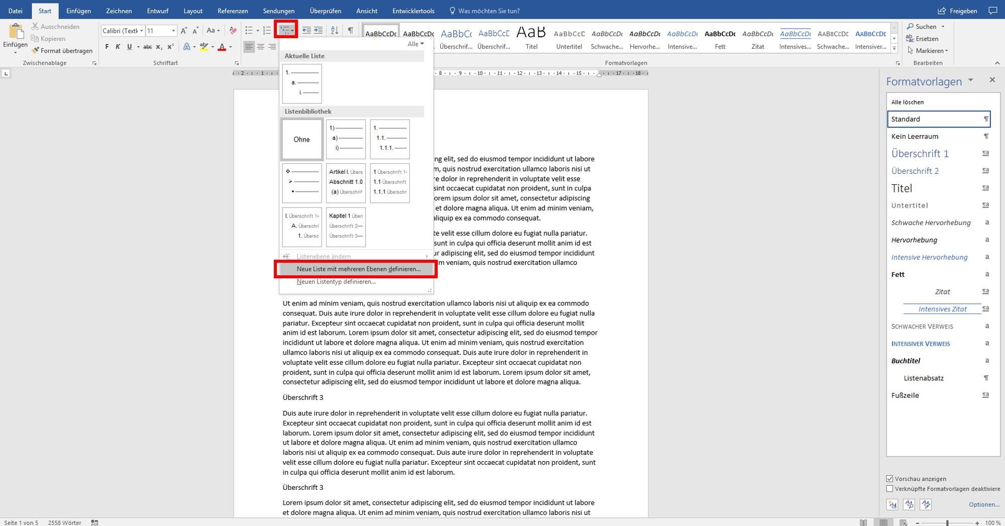berschriften-nummerieren1-c7bac57c image Word automatische Nummerierung aufrufen